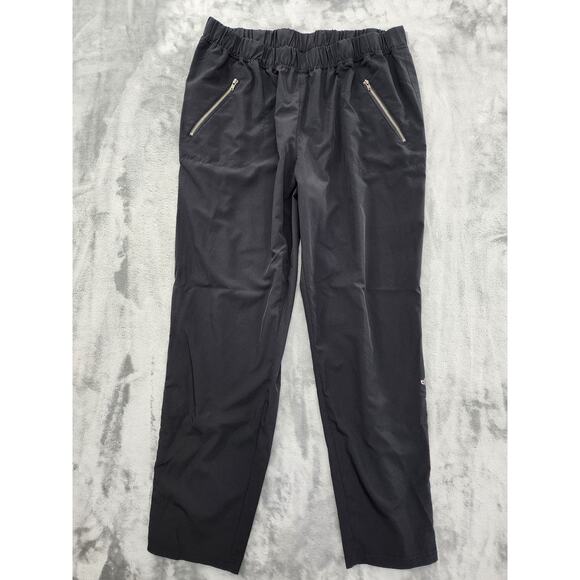 Maurices in Motion High Rise Pull On Pants Size XL Black Side Ruched Hem Workout - Picture 1 of 11